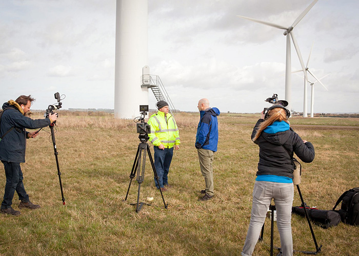 Picture of the making of Paul Maple's documentary