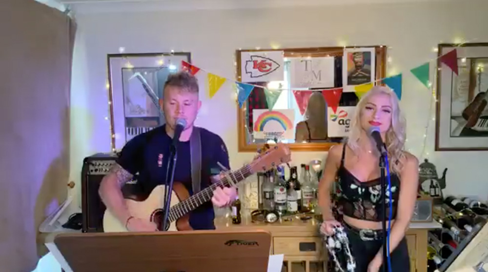 Picture of Freya and Ben performing from home