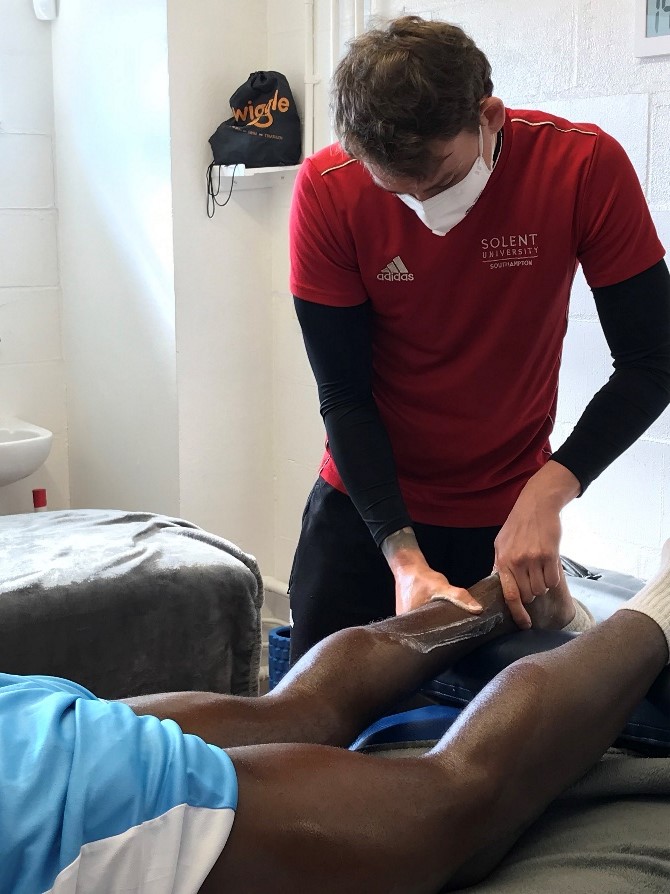 Pictured - Alex Londors BSc (Hons) Sport and Exercise Therapy student