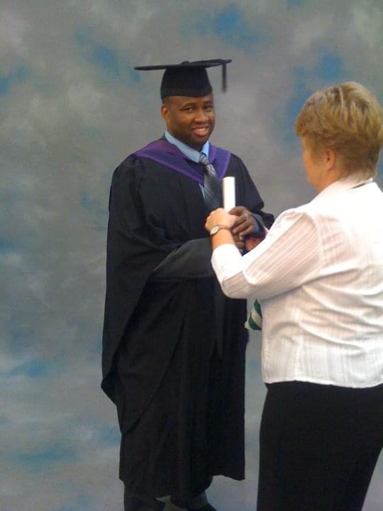 Albere Correa at graduation from Solent University