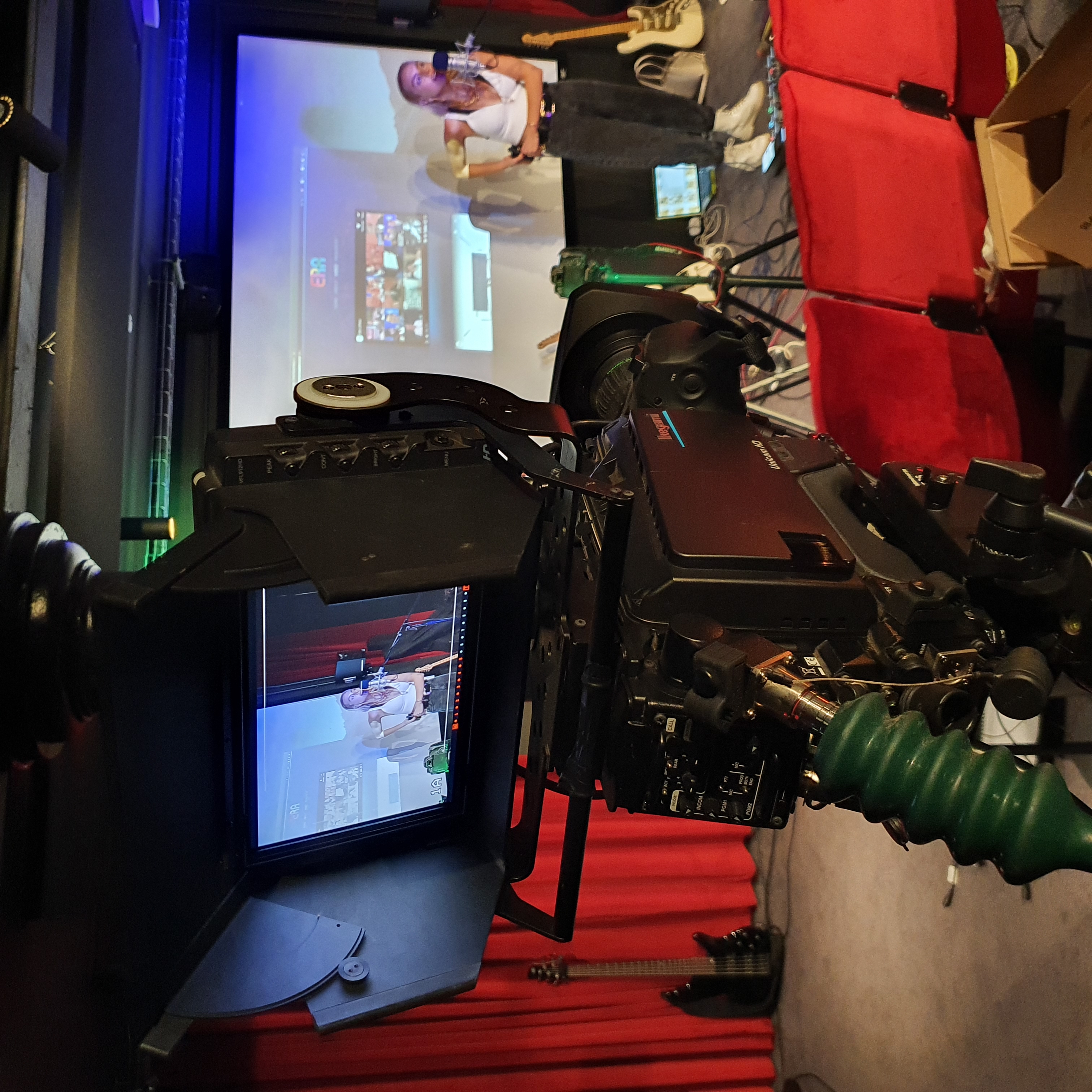 Picure of a camera set-up at the gig