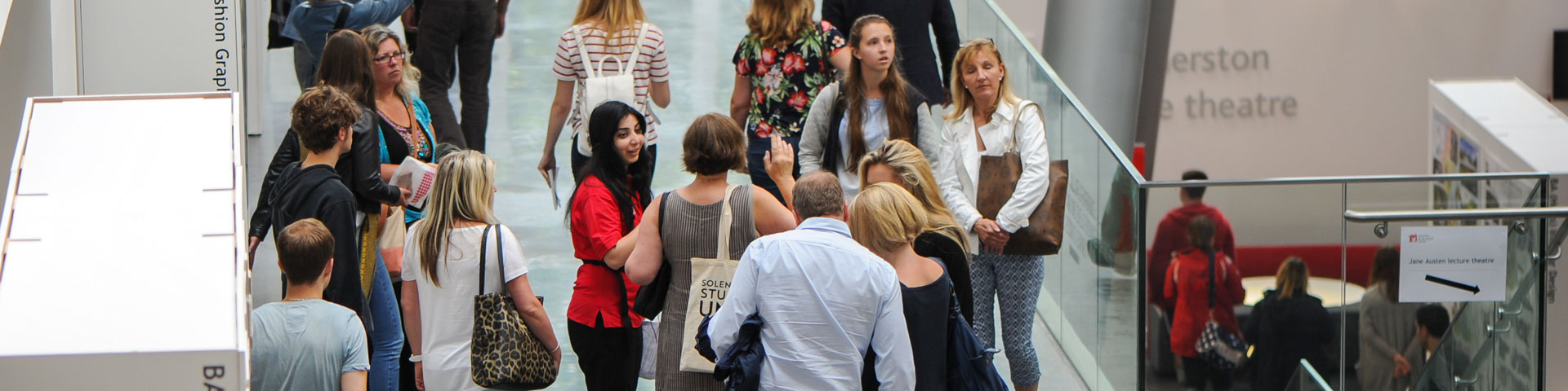 People at at open day