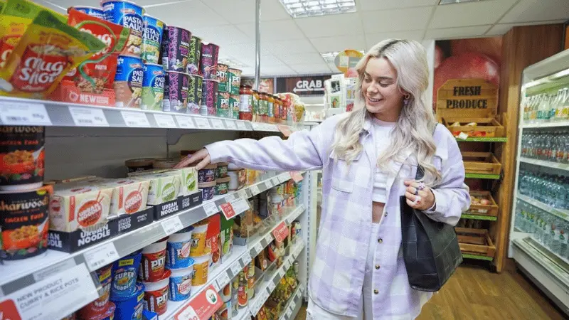 A student shopping