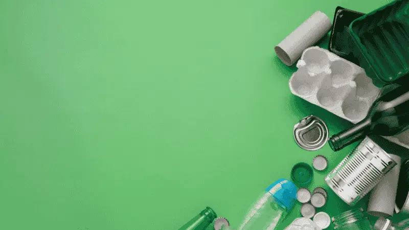 A pile of recycling