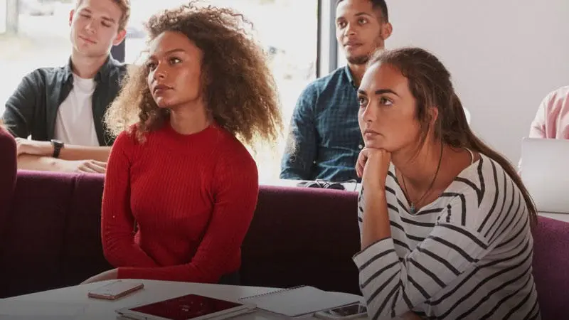 Students attending a seminar