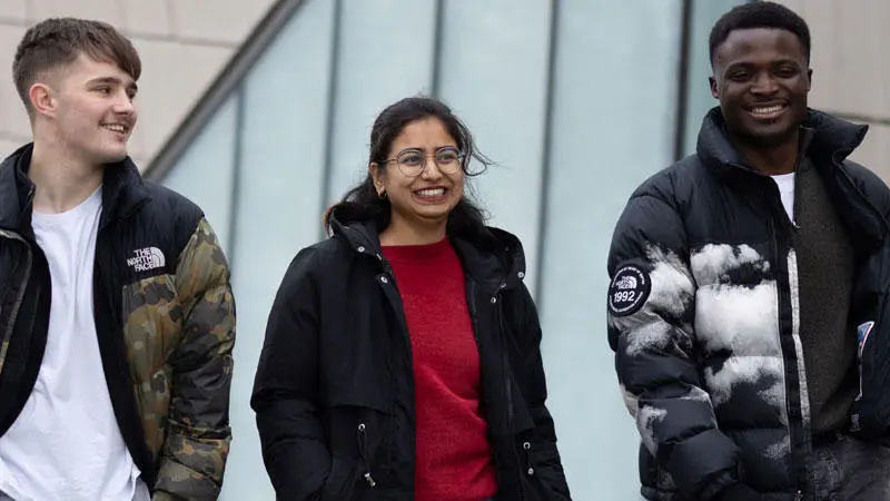 Students walking in Southampton