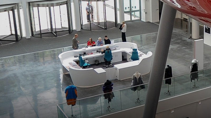 Overhead shot of the Spark reception