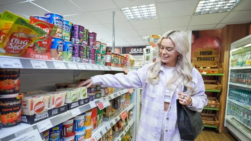 A girl shopping