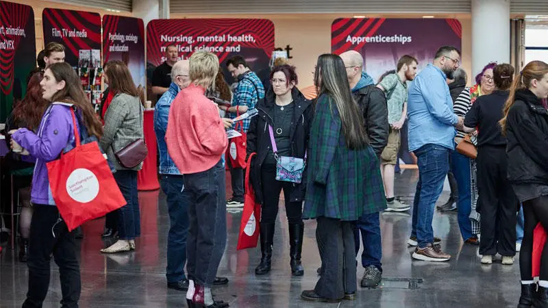 People at a Solent open day