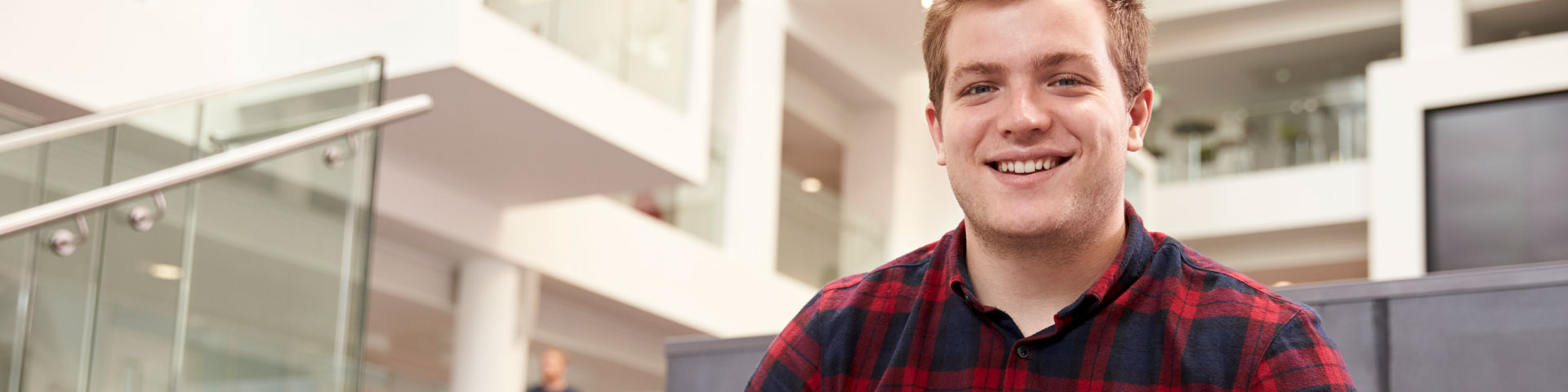 A male student in The Spark