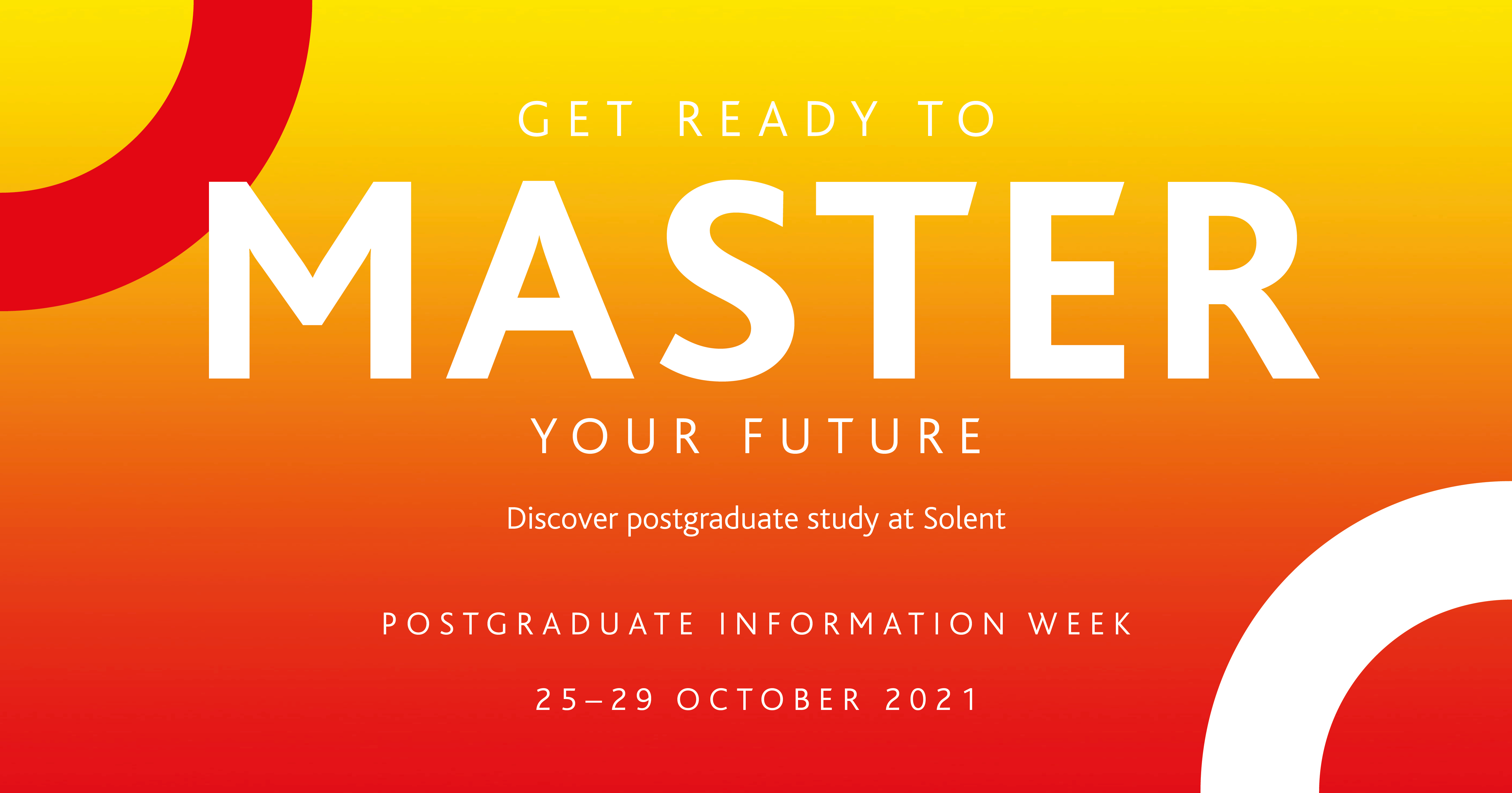 Image with text; 'Get ready to master your future'