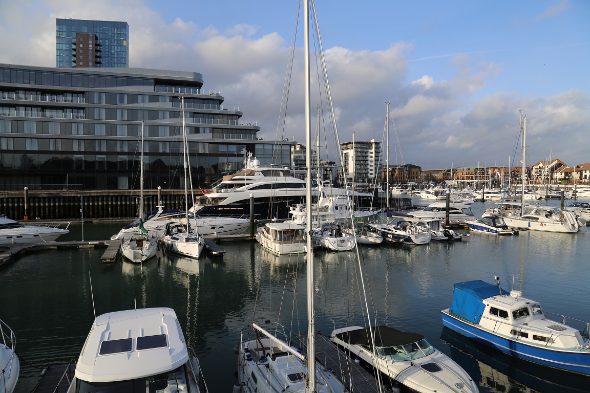 Image of boats in Ocean Village Southampton