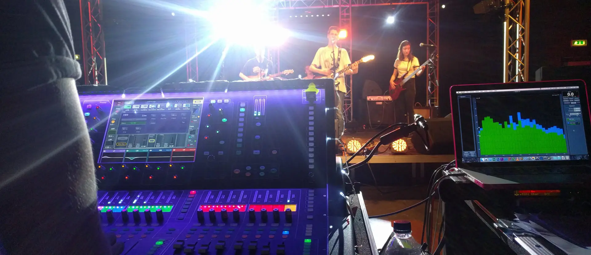 Sound desk at the battle of the bands