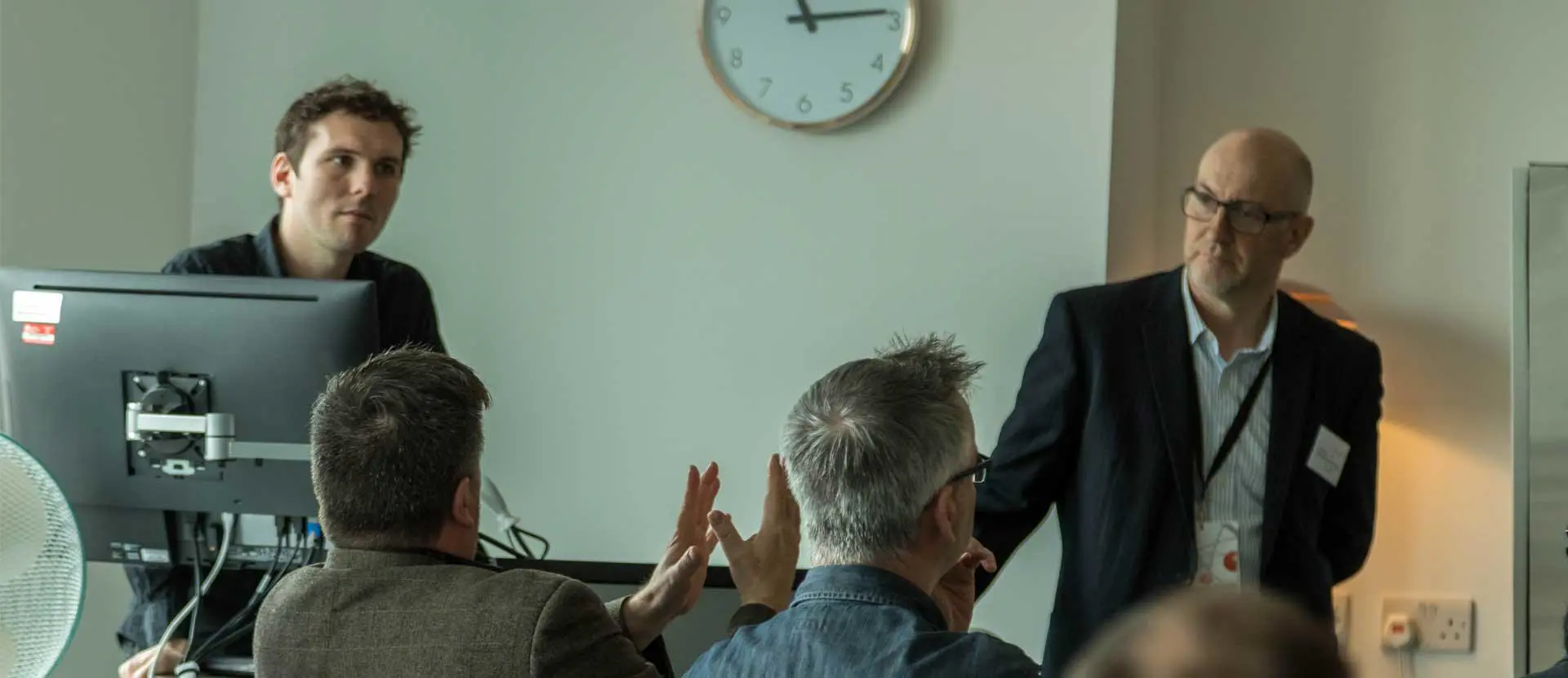 Lecturer presenting at a conference