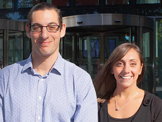 Solent's learning technologists Hannah Watts and Edd Bolton 