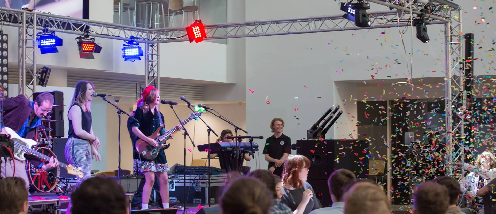 A student band performing at the Solent Music Awards