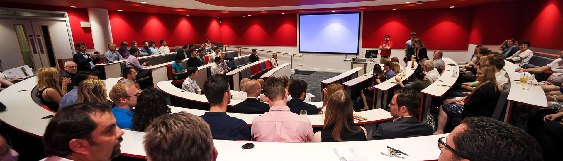 The audience at a seminar in the Pod