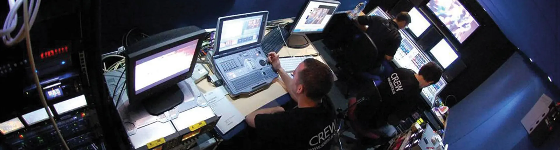 Picture from inside Solent's outside broadcast vehicle