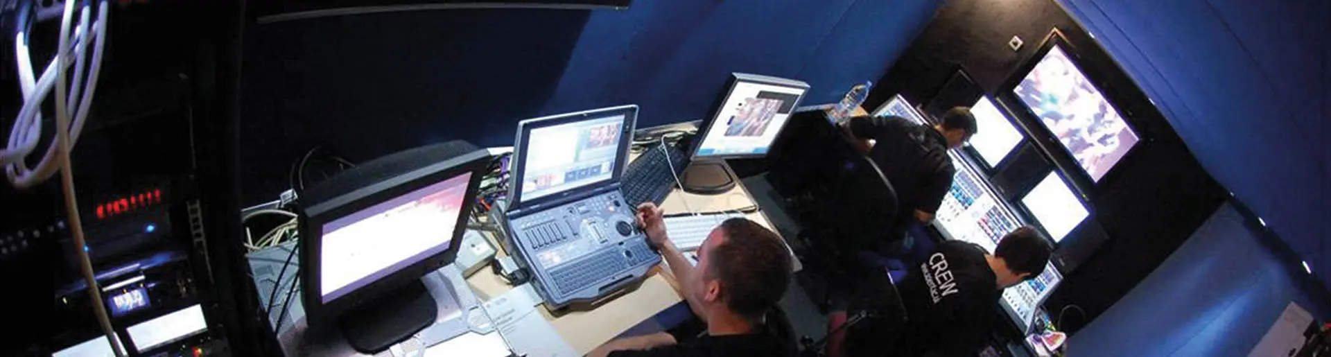 Picture from inside Solent's outside broadcast vehicle