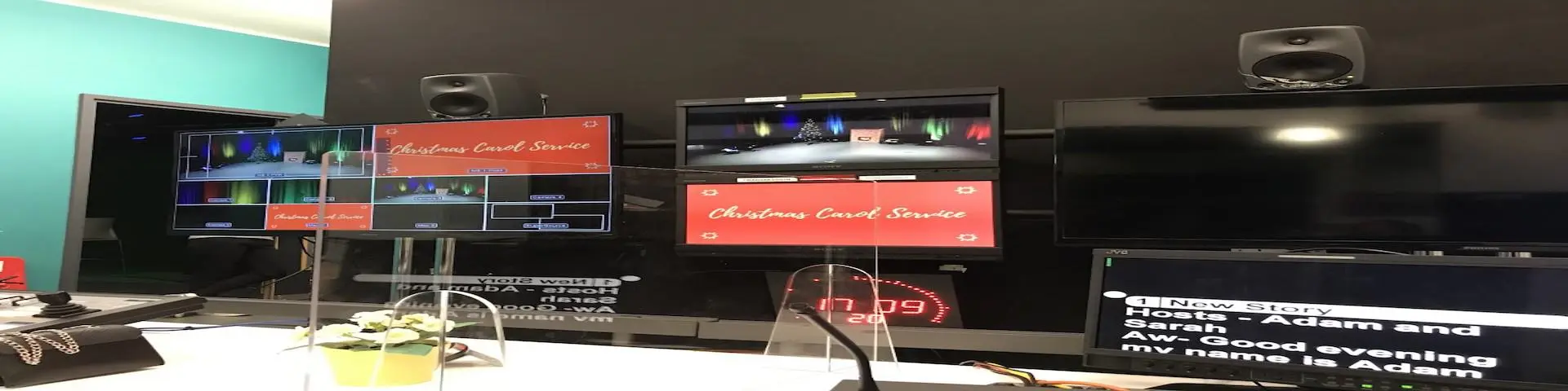 Screens in the production area