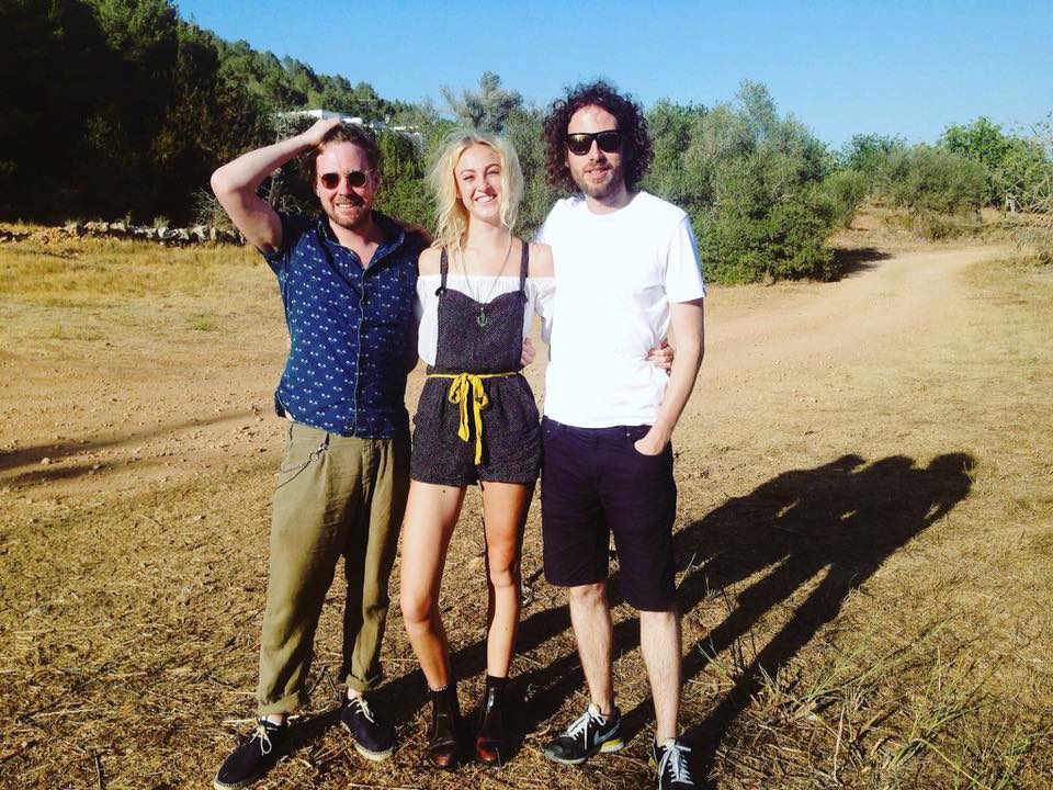 Ruby Munslow with the Kaiser Chiefs in Ibiza
