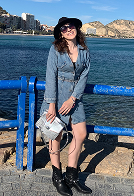 Solent student Stefania David standing on a quayside