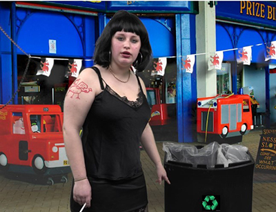 A PR student dressed as the character, Nessa from the TV programme, Gavin and Stacey