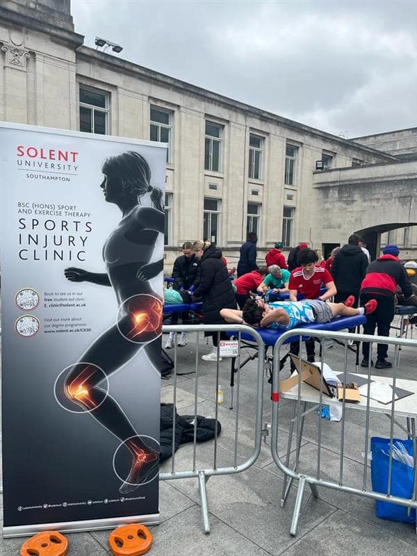 Solent’s BSc (Hons) Sports Exercise and Therapy students at the 2023 ABP Southampton Marathon