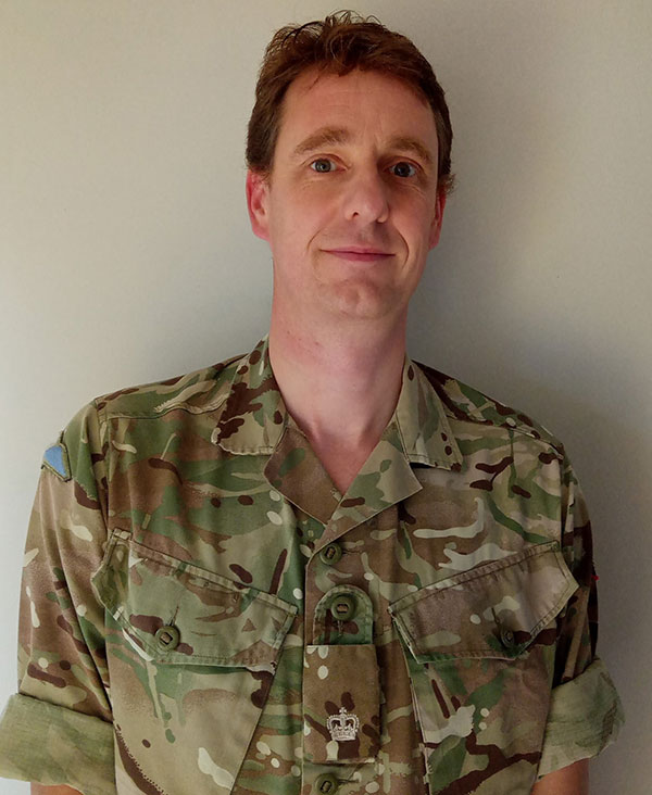 Solent alum, Stuart Keegan who serves in the Full Time Reserve Service