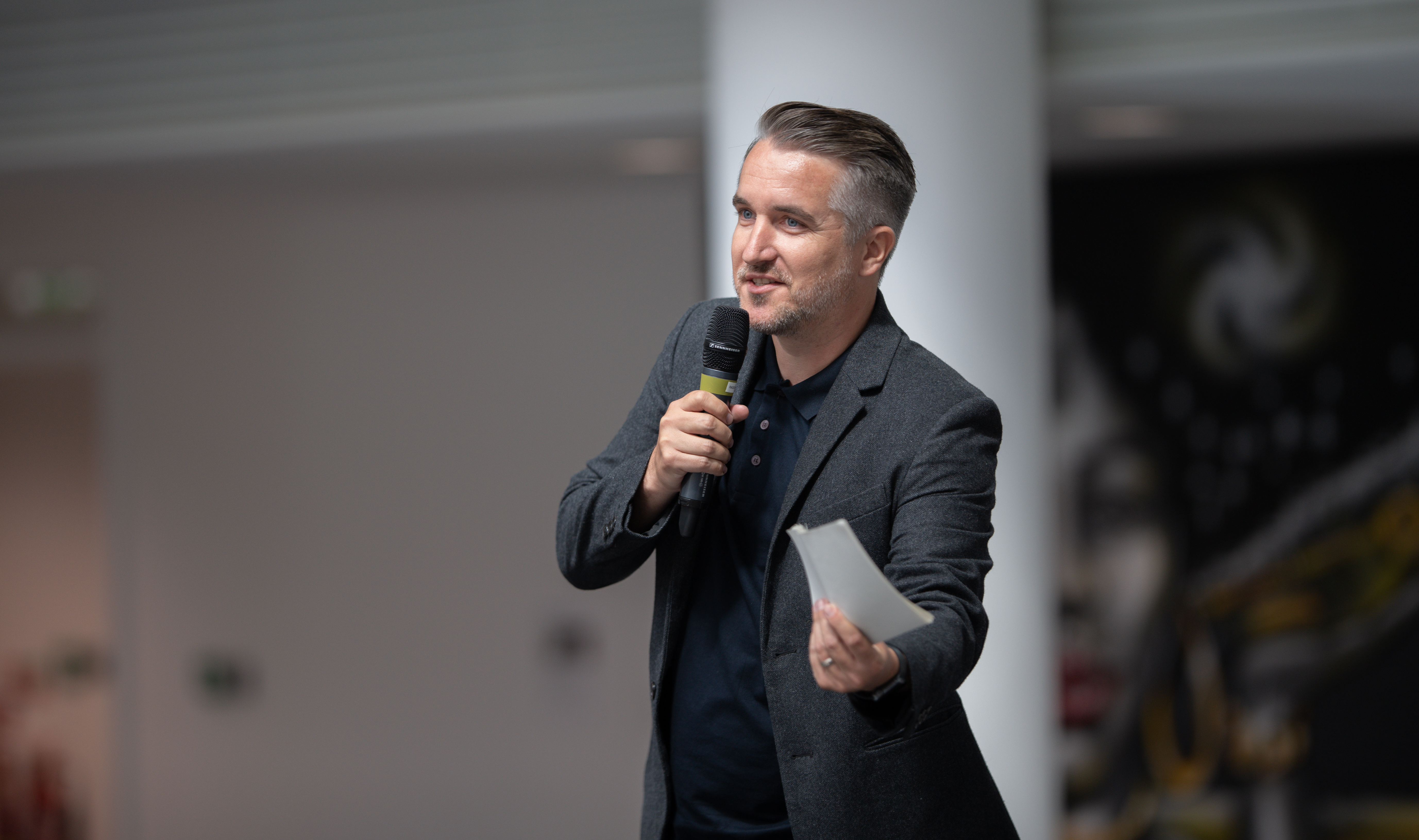 David Reilly presenting