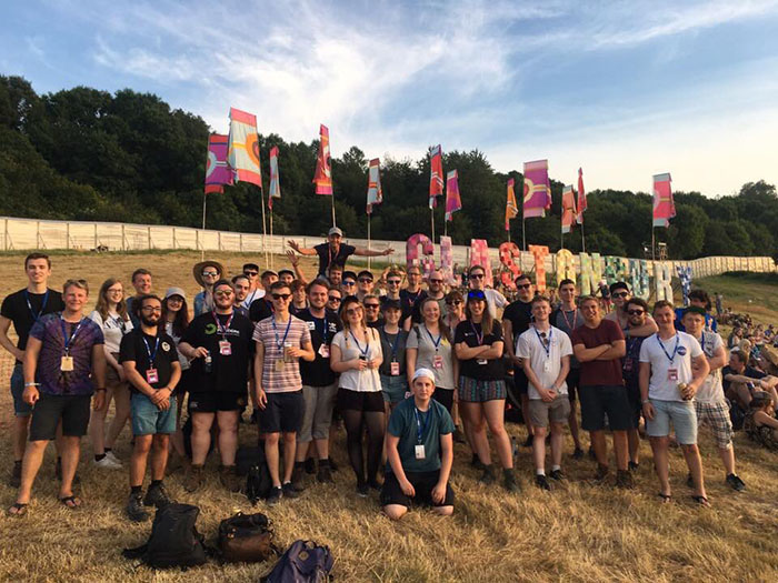 Solent's media technology students at Glastonbury Festival