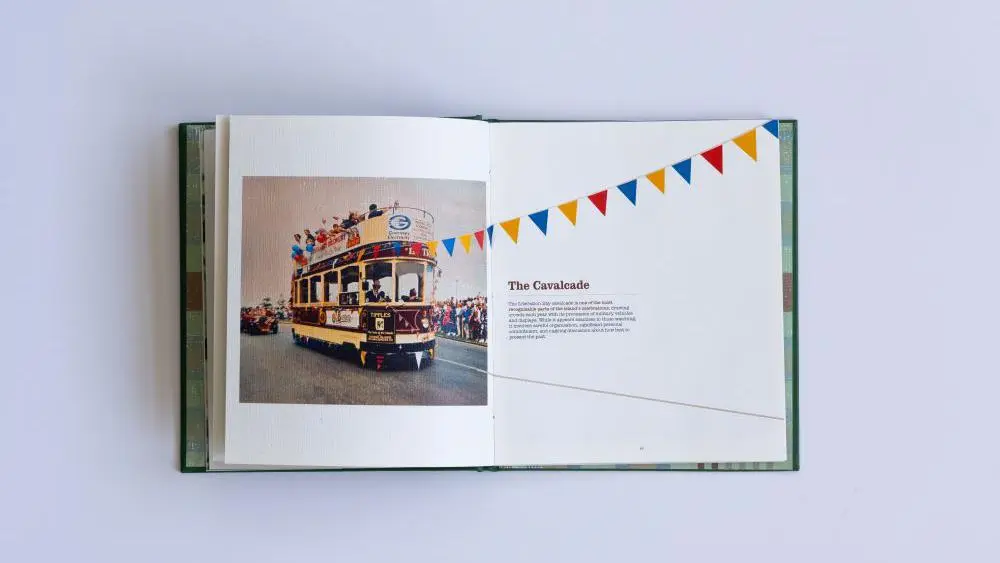 WWII bus in cavalcade on Guernsey liberation day