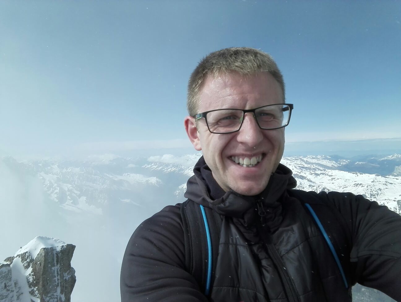 Aaron Phipps on the top of Mont Blanc