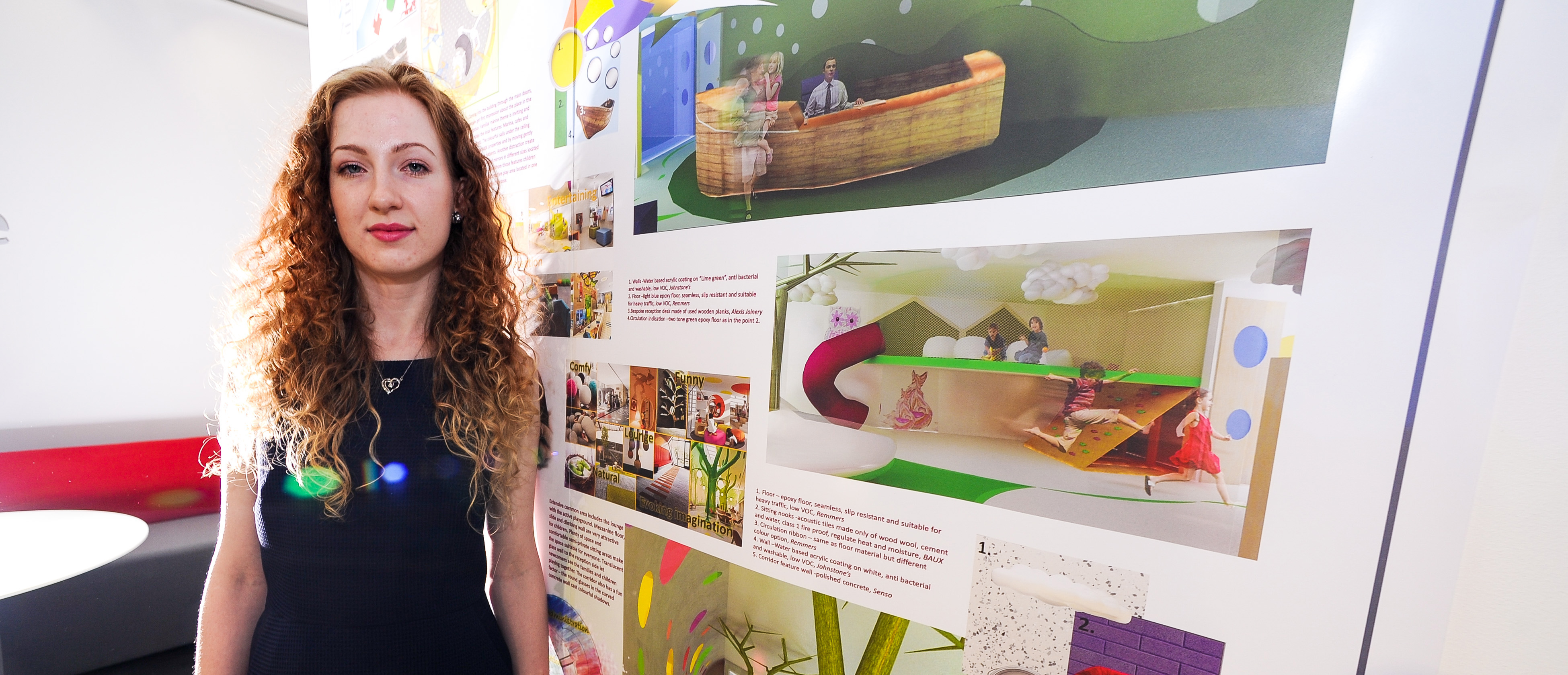 Agnieszka Stolarczyk with her designs