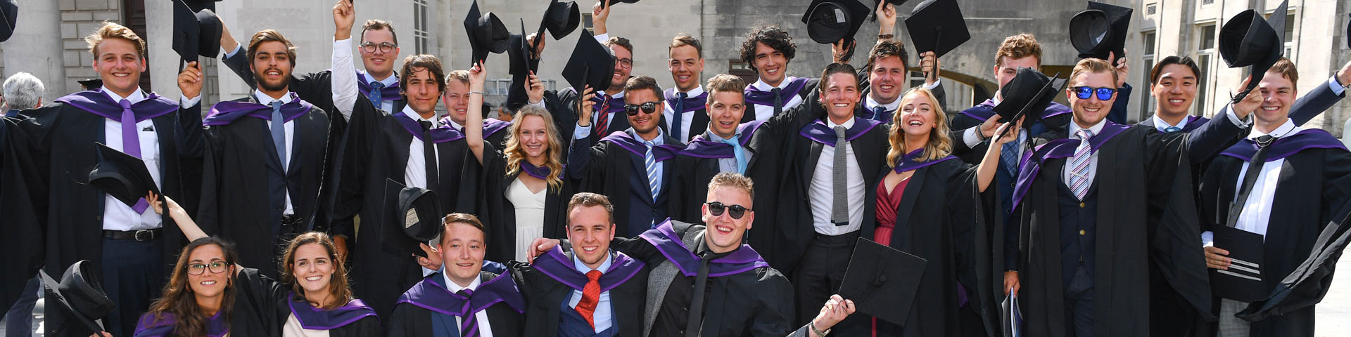 A group of graduates at graduation 2019