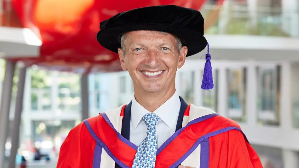 Andrew Haldene at graduation 2026