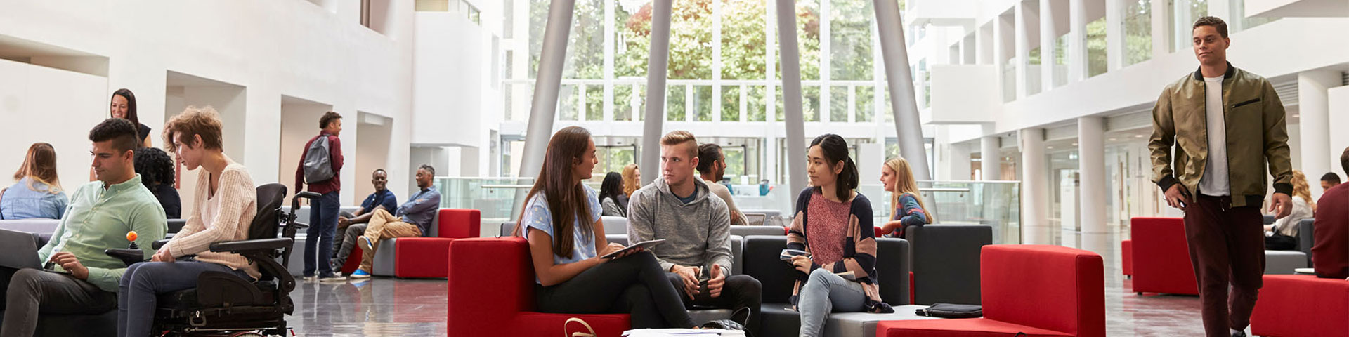 Students in the Spark in front of the Pod