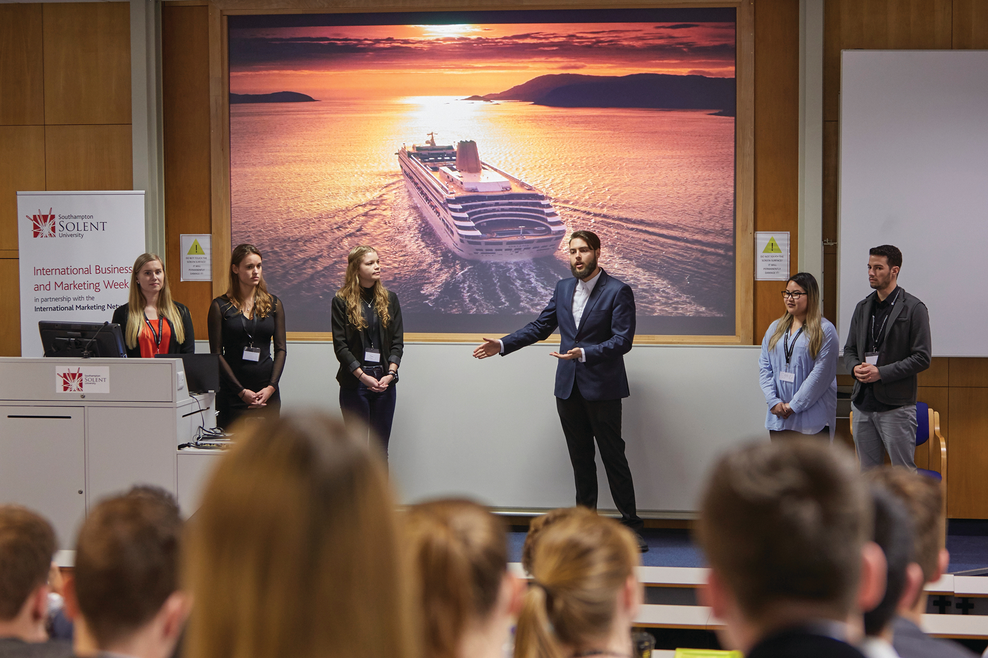 BA (Hons) Hospitality Management students presenting
