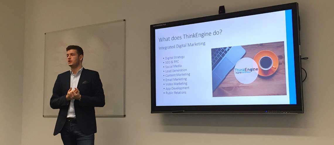 Ben Michaelis giving a presentation