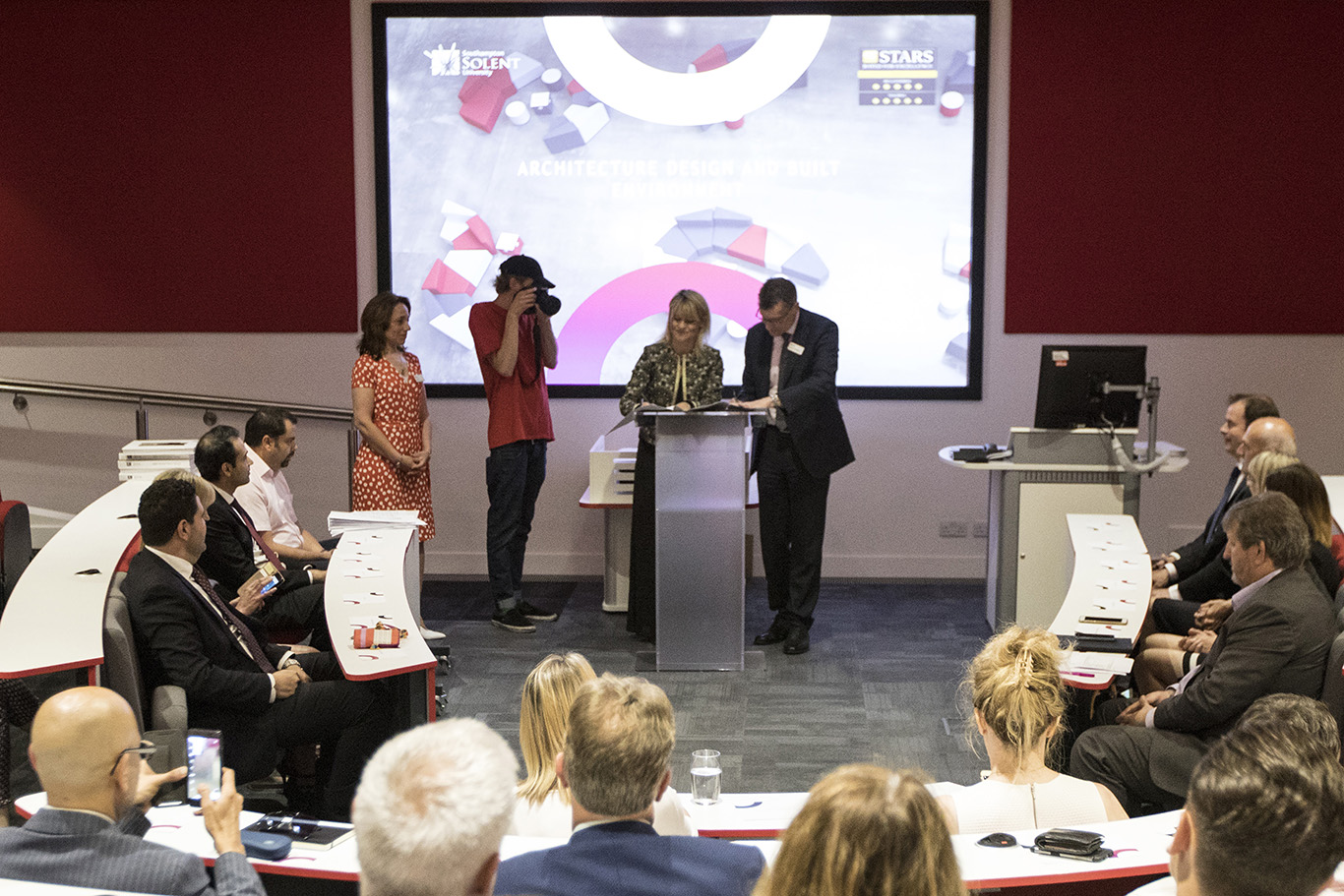 The signing of the collaboration between Solent University and BRE Academy