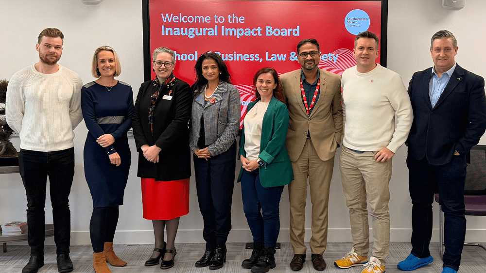The members of the Business, Law and Society Impact Board together.