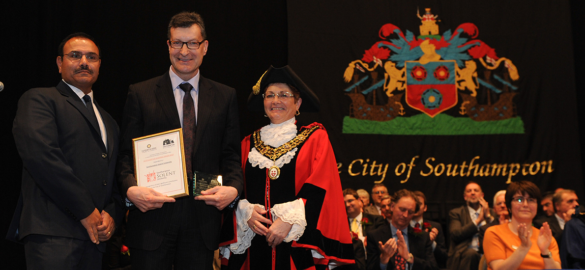 Graham Baldwin recieving the awards