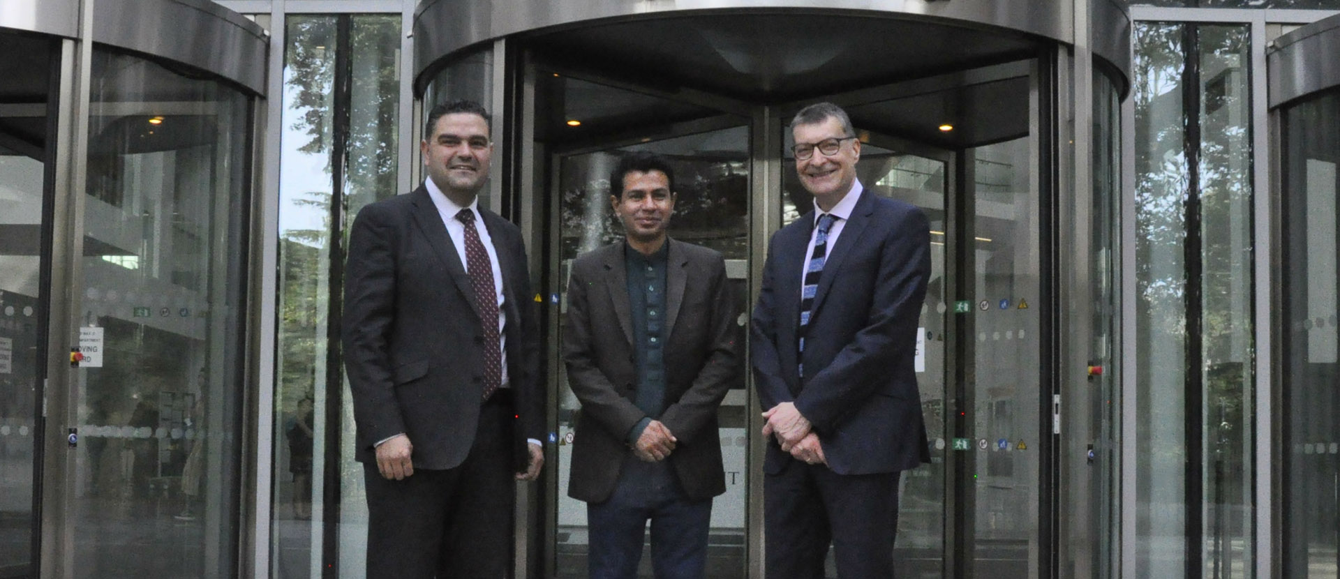 Monkiz Khasreen, Zia Ullah Hamdard and Vice Chancellor, Graham Baldwin
