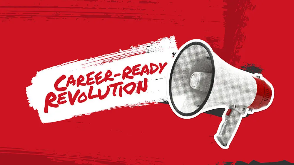 A megaphone with branding details