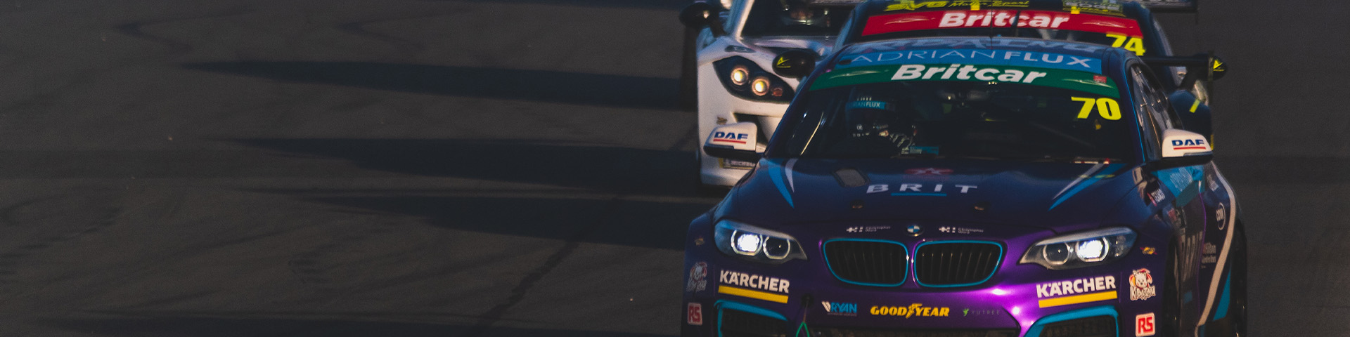 Image shows racing cars on circuit