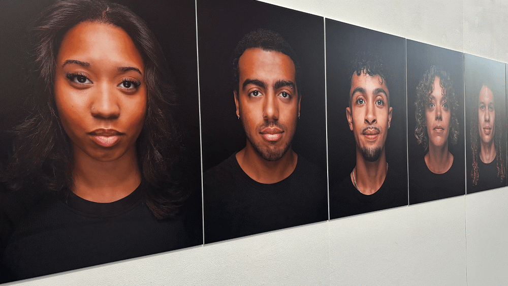 Portraits displayed in The Spark