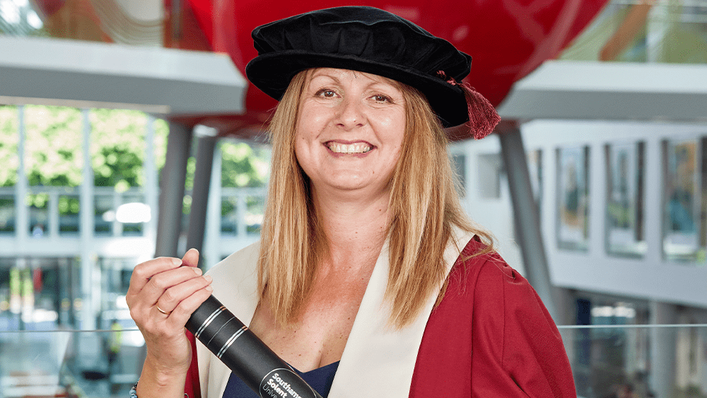 Dr Debbie Chase in The Spark at Solent University. 