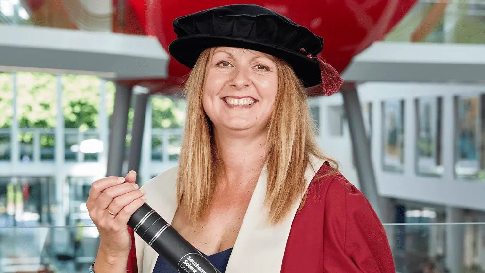 Dr Debbie Chase in The Spark at Solent University.