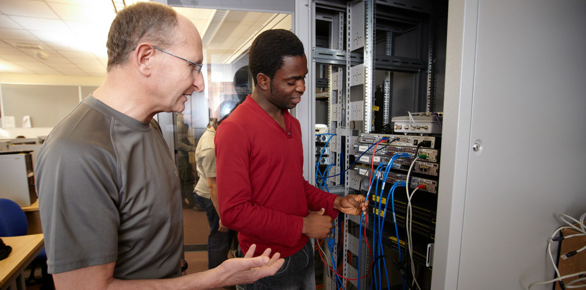 Egineering student with a lecturer