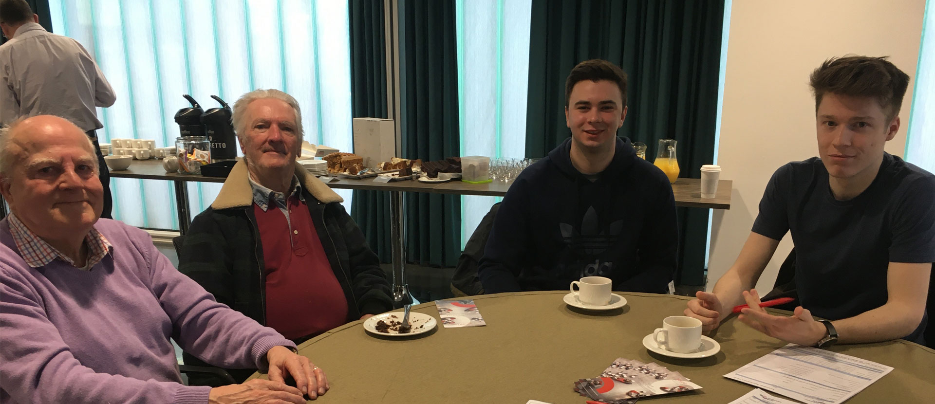 Solent Business Foundation Year students with visitors from Age UK